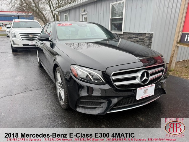 Black 2018 Mercedes-Benz E-Class E 300 4MATIC Sedan AWD Sedan All-Wheel Drive Automatic